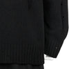 PLAIN STITCH CRASHED CREW NECK KNIT BLACK