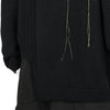 PLAIN STITCH EMBROIDERY CREW NECK KNIT BLACK