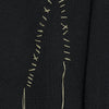 PLAIN STITCH EMBROIDERY CREW NECK KNIT BLACK