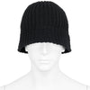 WOOL ACRYL STITCH HAT BLACK