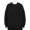 BRUSHED PLAIN STITCH CREW NECK KNIT BLACK