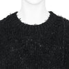 BRUSHED PLAIN STITCH CREW NECK KNIT BLACK