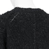 BRUSHED PLAIN STITCH CREW NECK KNIT BLACK