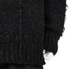 BRUSHED PLAIN STITCH CREW NECK KNIT BLACK