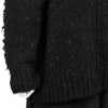 BRUSHED PLAIN STITCH CREW NECK KNIT BLACK