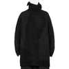 JACQUARD SIDE ZIP HIGH NECK KNIT BLACK