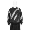 KID MOHAIR JACQUARD KNIT BLUR BLACK