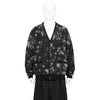 KID MOHAIR JACQUARD CARDIGAN WATER DROP BLACK