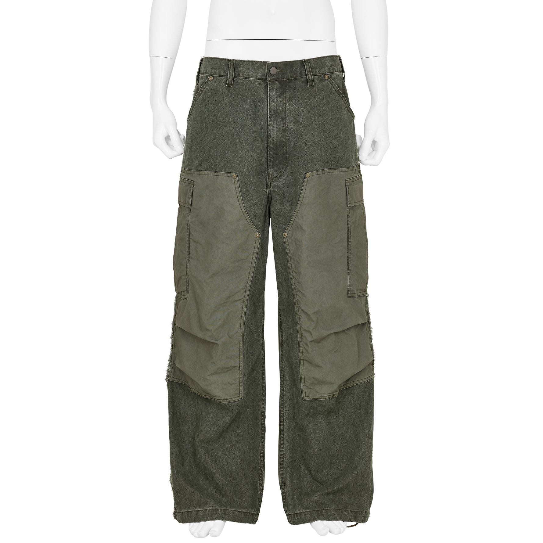 CONNECTED DOUBLE KNEE CARGO OLIVE