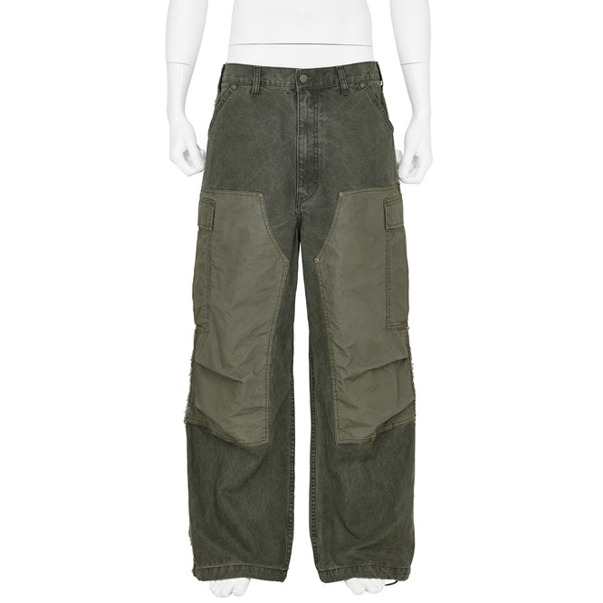 CONNECTED DOUBLE KNEE CARGO OLIVE