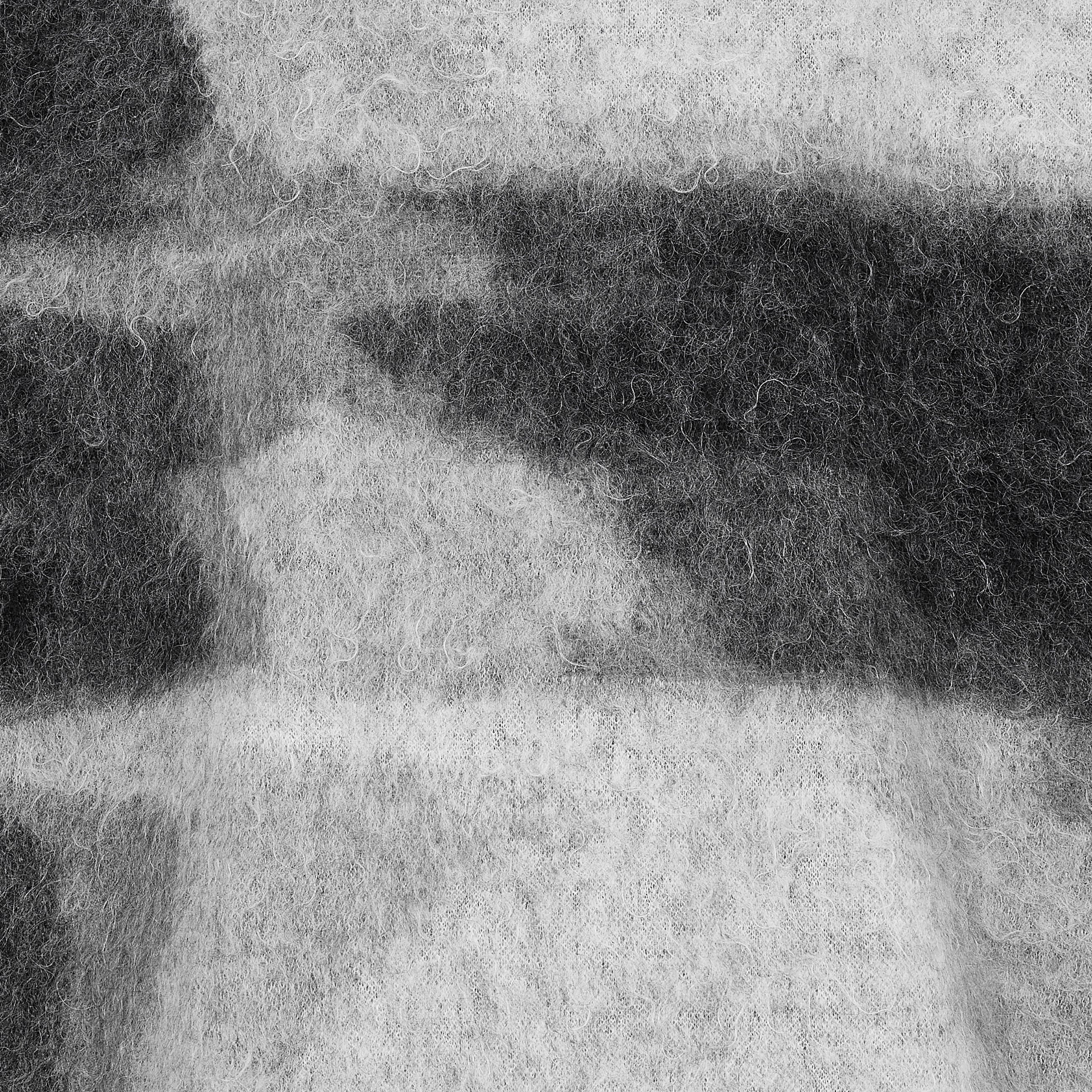 KID MOHAIR JACQUARD KNIT BEAM BLACK