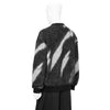 KID MOHAIR JACQUARD KNIT BLUR BLACK