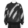 KID MOHAIR JACQUARD KNIT BLUR BLACK