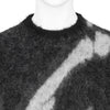 KID MOHAIR JACQUARD KNIT BLUR BLACK