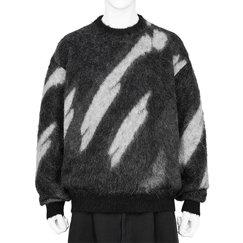 GRADATION CREW NECK KNIT BLACK - YOKE(ヨーク) - TOPS(トップス
