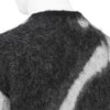 KID MOHAIR JACQUARD KNIT BLUR BLACK