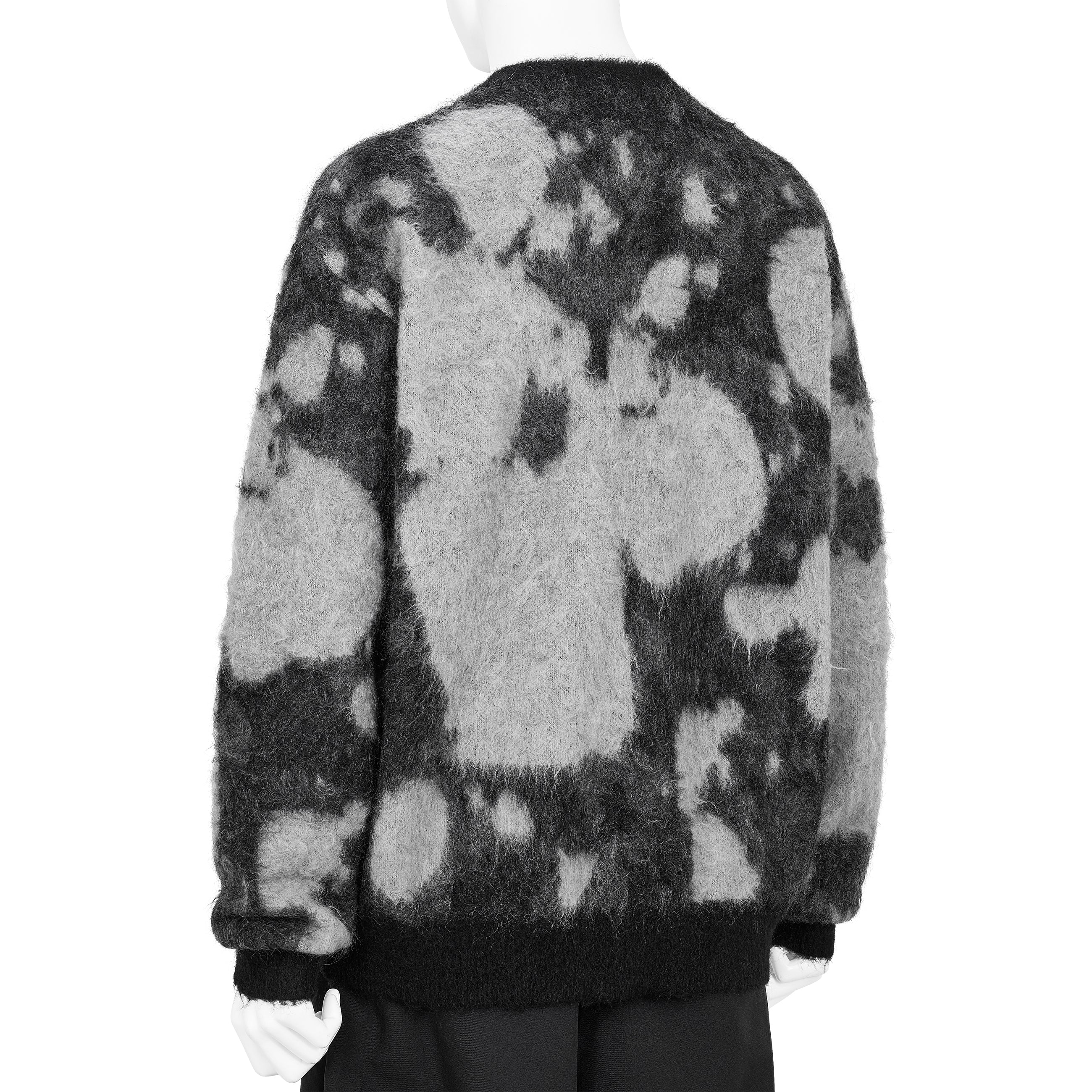 KID MOHAIR JACQUARD KNIT BUBBLE BLACK