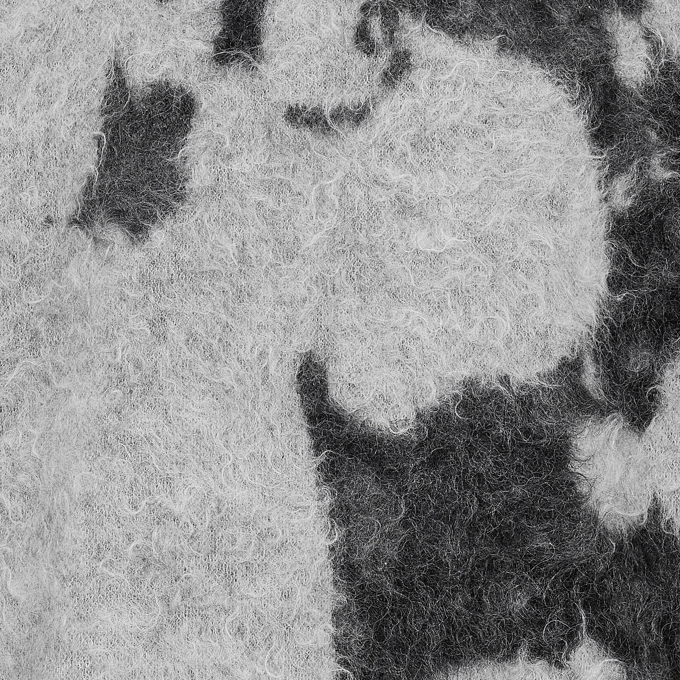 KID MOHAIR JACQUARD KNIT BUBBLE BLACK