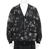 KID MOHAIR JACQUARD CARDIGAN WATER DROP BLACK