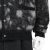 KID MOHAIR JACQUARD CARDIGAN WATER DROP BLACK