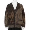 ABSTRACT JACQUARD MOHAIR CARDIGAN BROWN