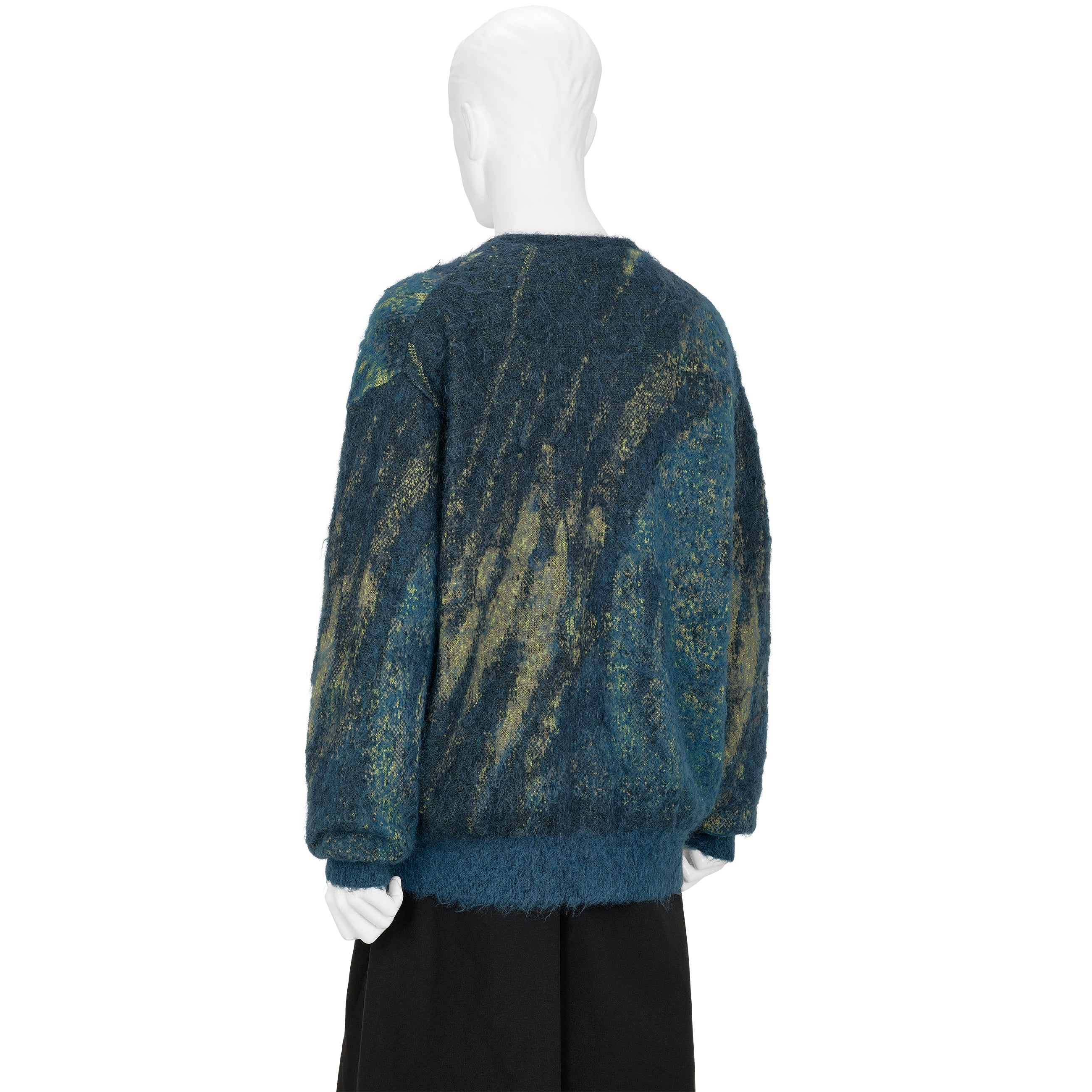 新品未使用 YOK EGRADATION JACQUARD SWEATER ABSTRACT JACQUARD MOHAIR CARDIGAN GREEN - YOKE(ヨーク) - TOPS