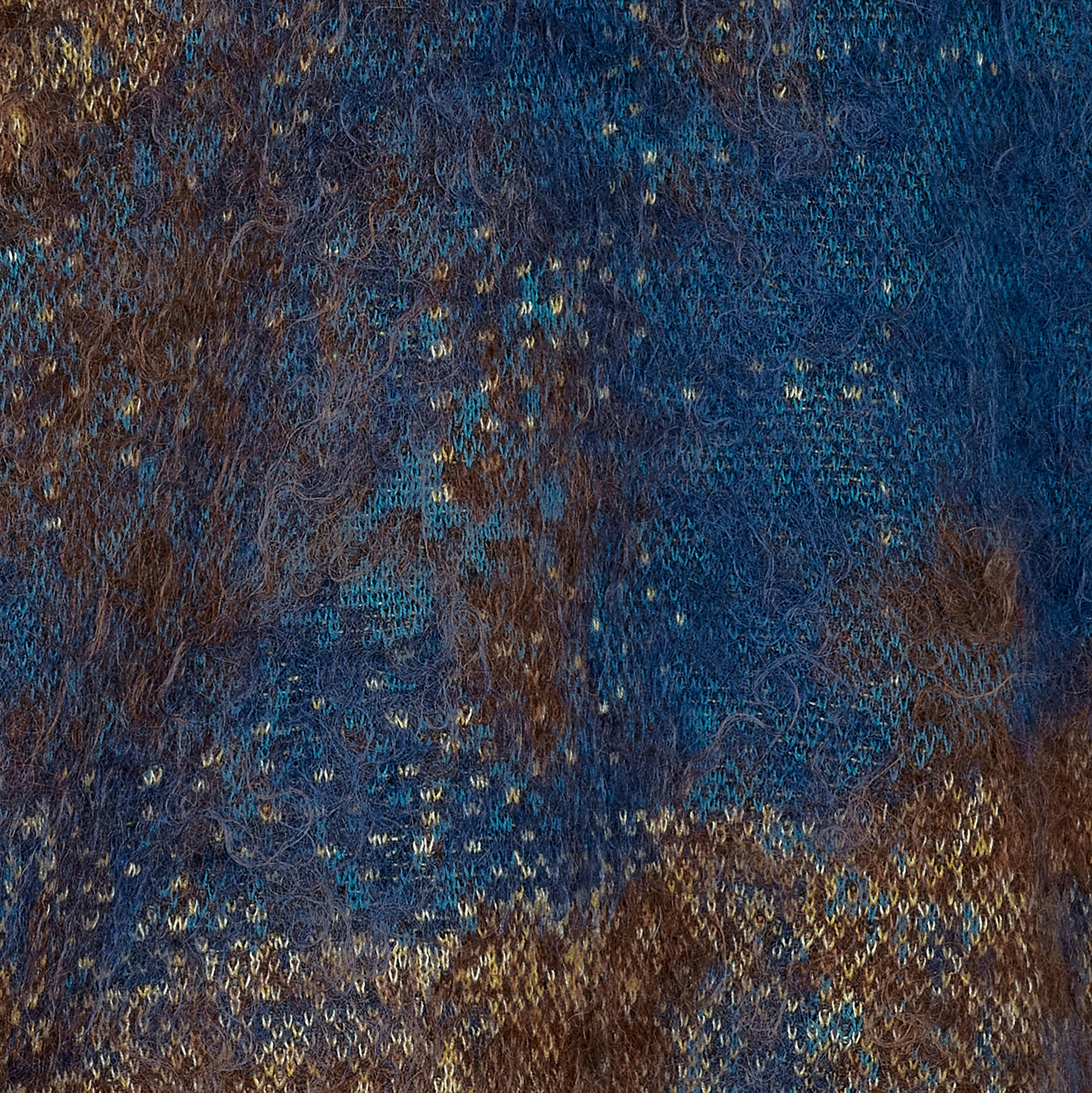ABSTRACT JACQUARD MOHAIR SWEATER BLUE - YOKE(ヨーク) - TOPS