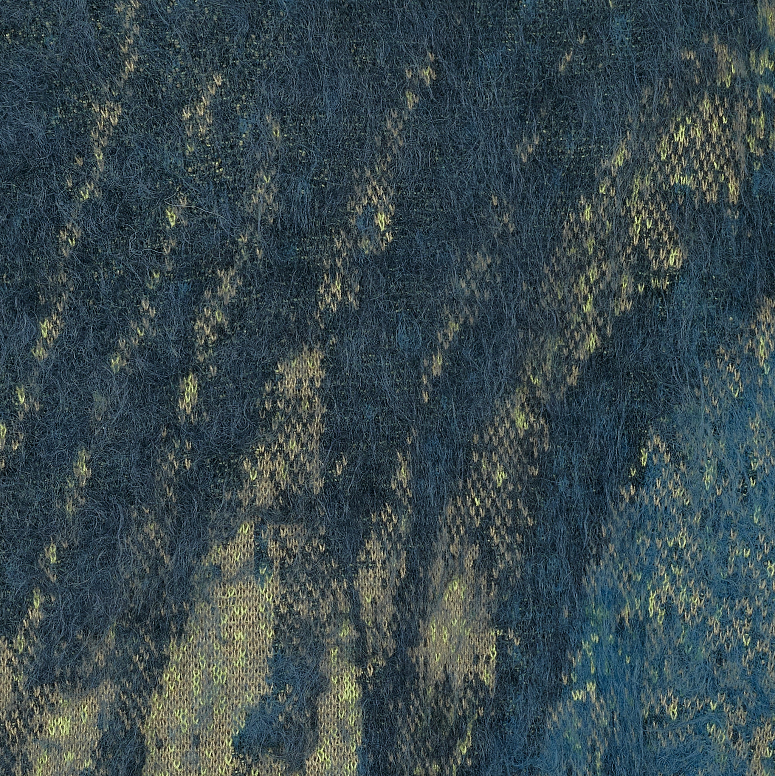 ABSTRACT JACQUARD MOHAIR SWEATER GREEN - YOKE(ヨーク) - TOPS