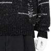 DAMAGED CREW NECK KNIT BLACK