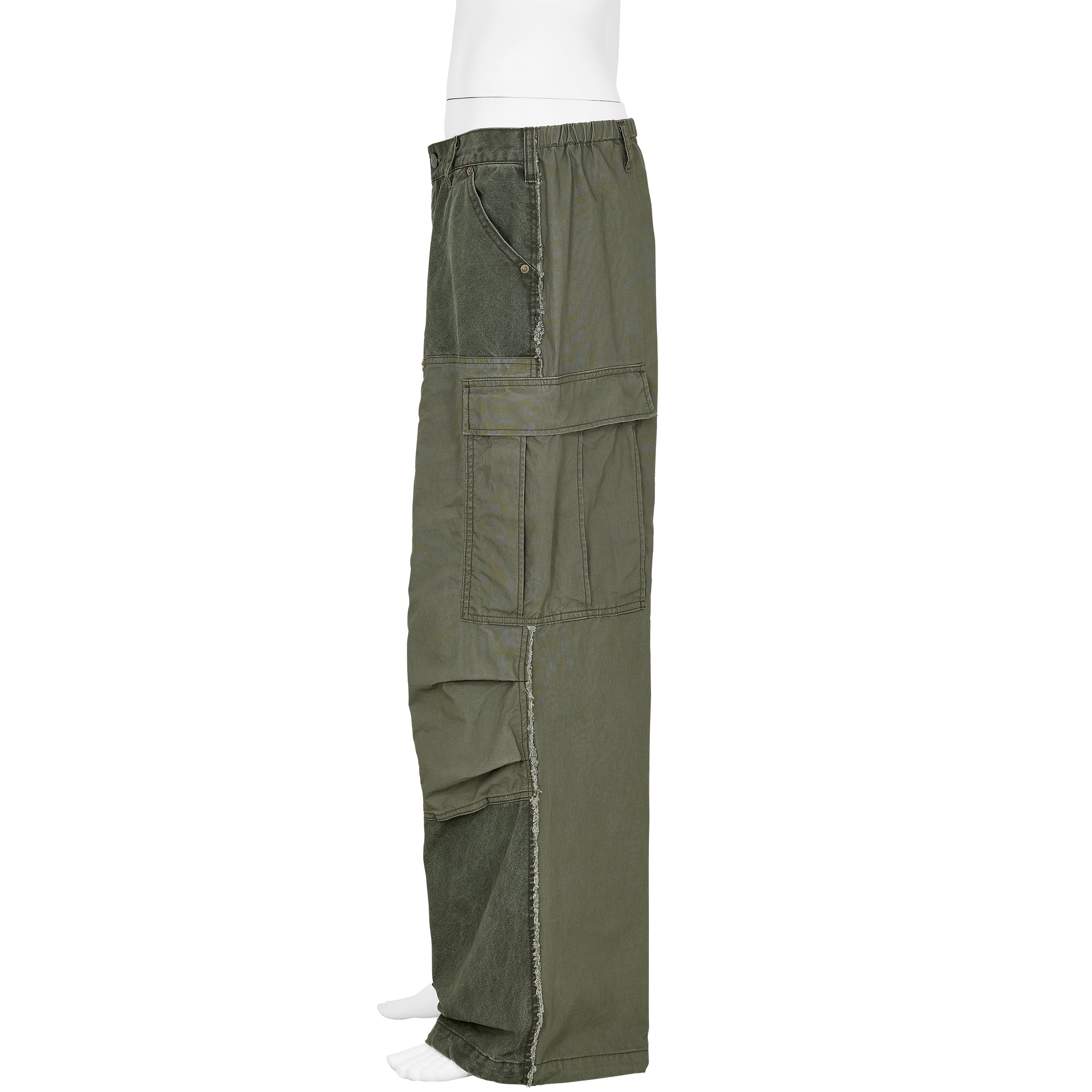 CONNECTED DOUBLE KNEE CARGO OLIVE - YOKE(ヨーク) - BOTTOMS