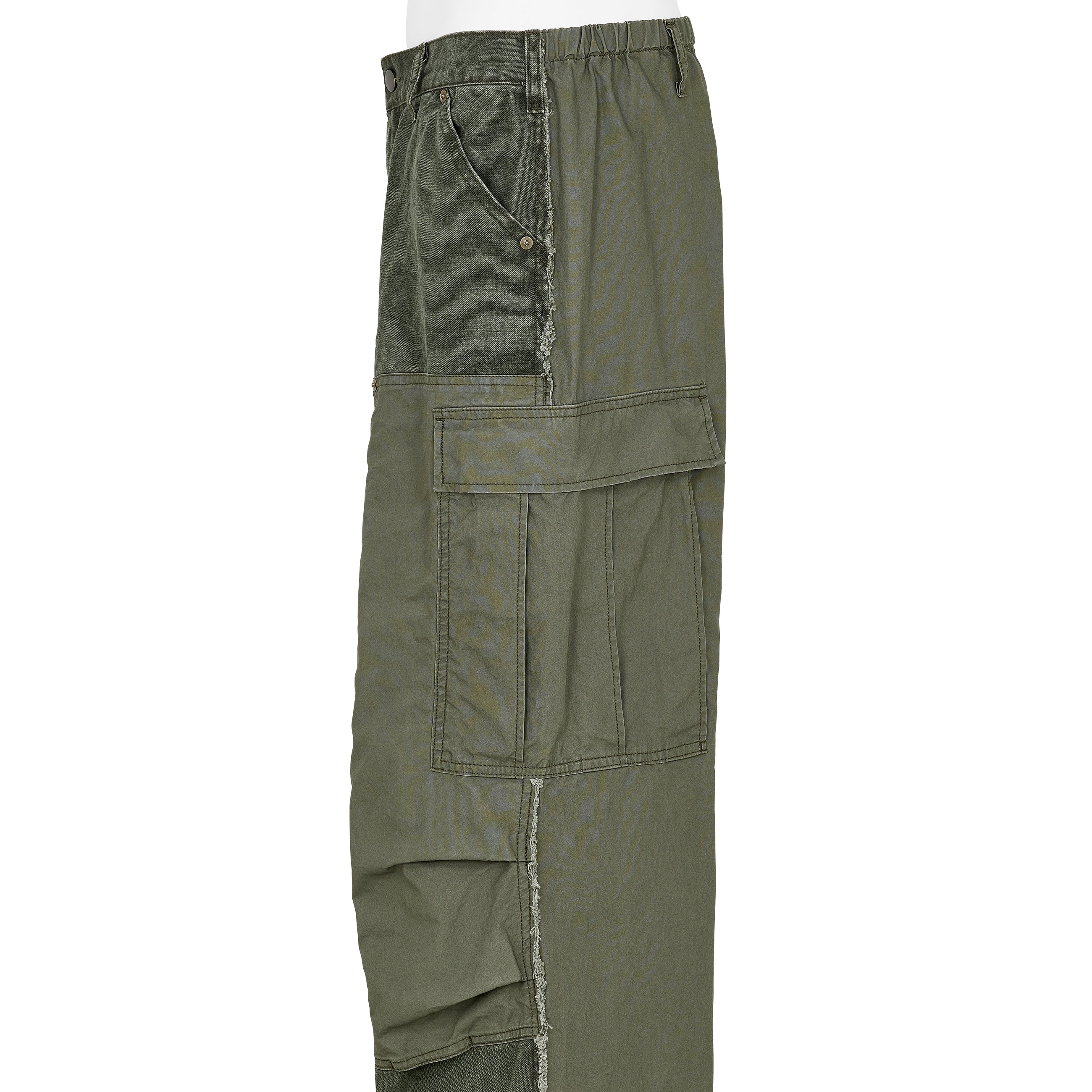 CONNECTED DOUBLE KNEE CARGO OLIVE - YOKE(ヨーク) - BOTTOMS