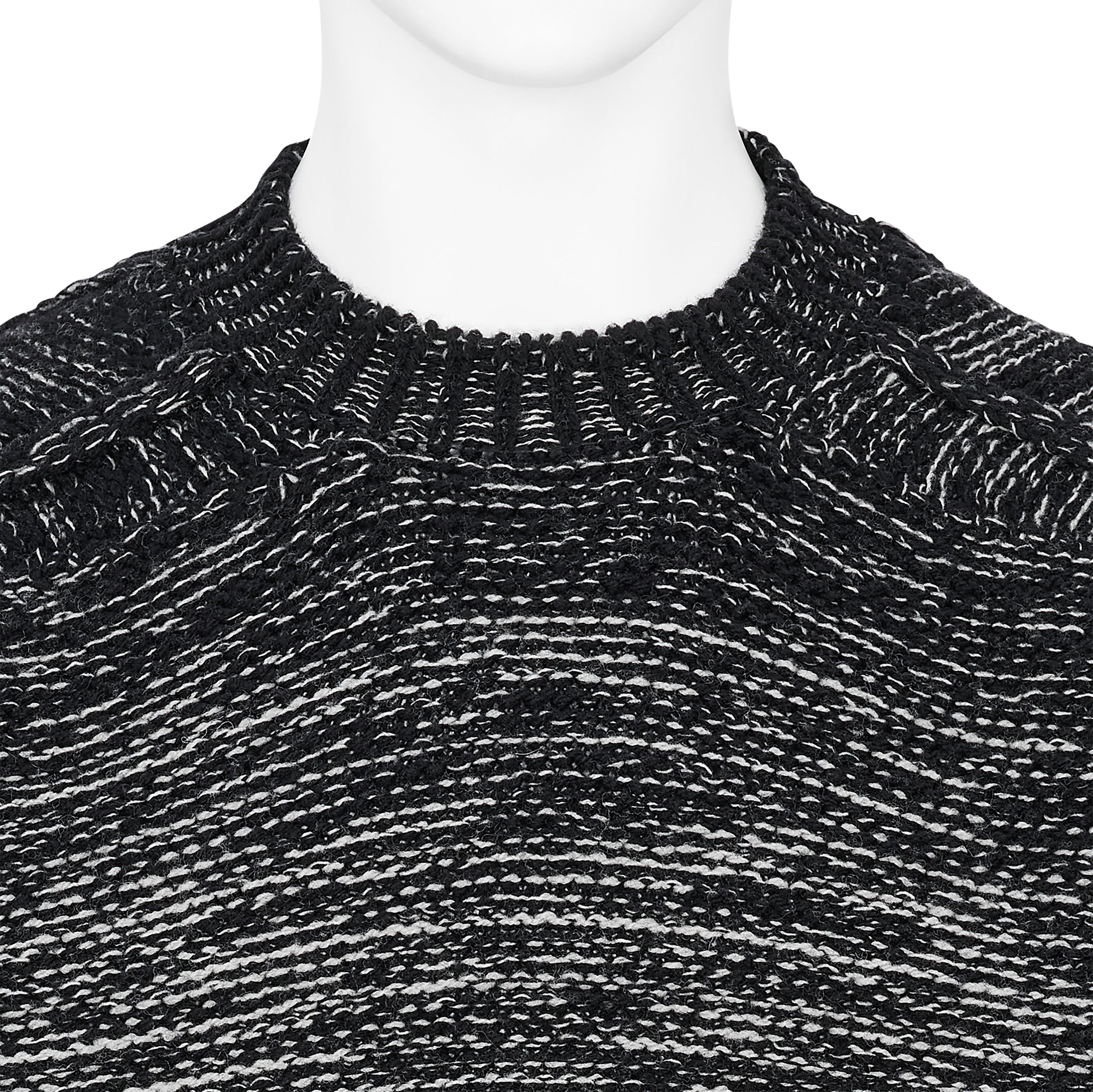 GRADATION CREW NECK KNIT BLACK - YOKE(ヨーク) - TOPS(トップス