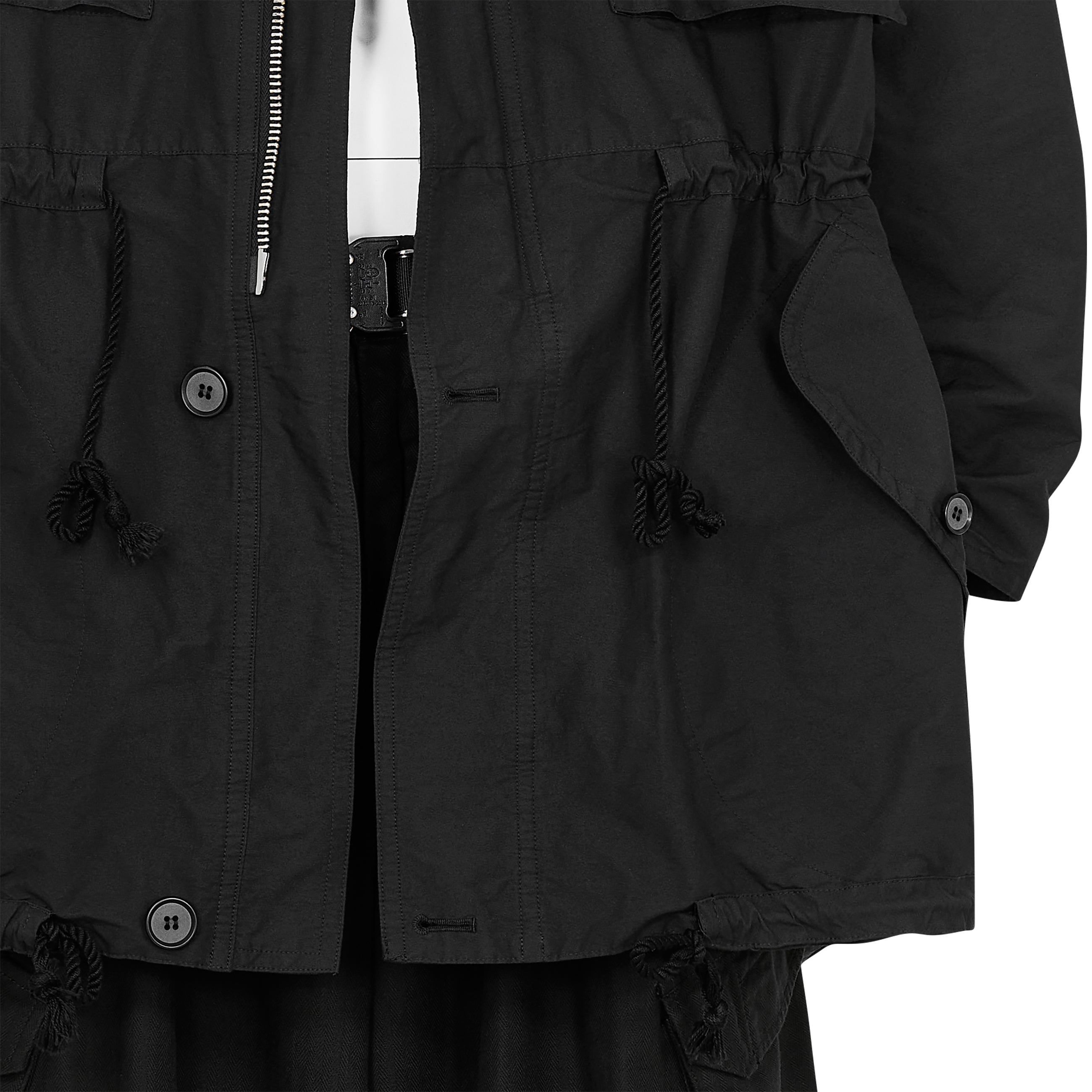 KATHARINE HAMNETT COLLABORATION HALF COAT BLACK