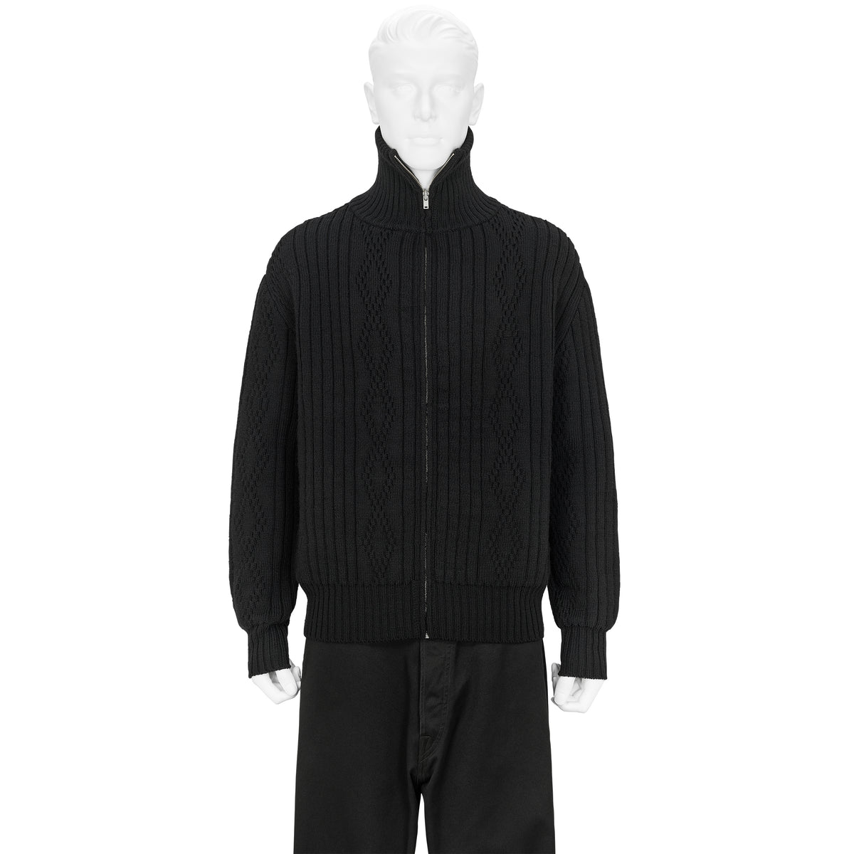LOT.533 ZIP UP KNIT BLOUSON BLACK