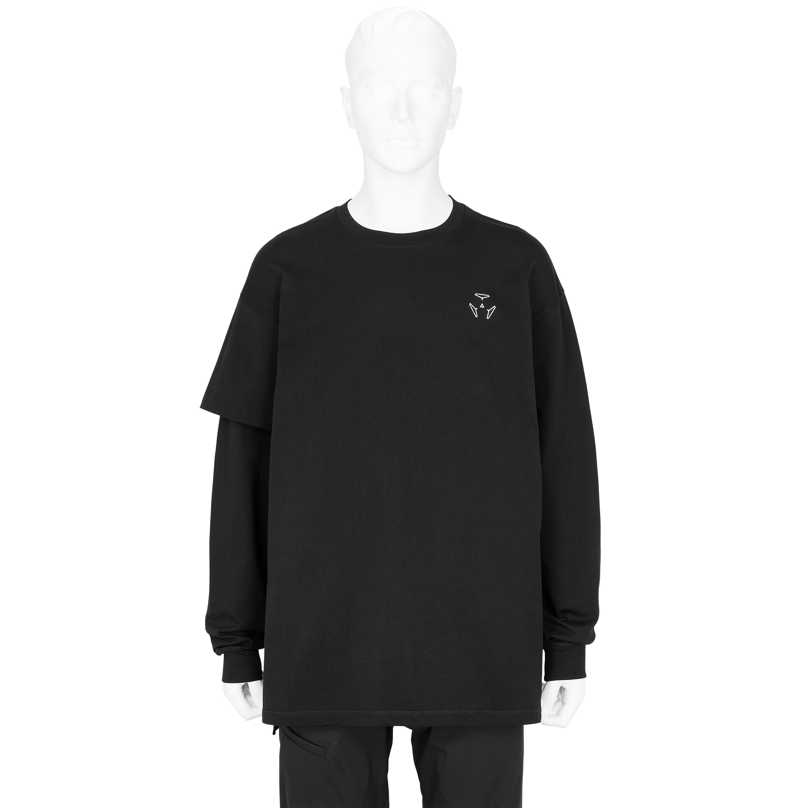 S29-PR-A ORGANIC COTTON LONG SLEEVE T-SHIRT BLACK - ACRONYM