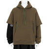 S34-PR ORGANIC COTTON HOODED SWEATSHIRT RAF GREEN BLACK