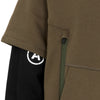 S34-PR ORGANIC COTTON HOODED SWEATSHIRT RAF GREEN BLACK