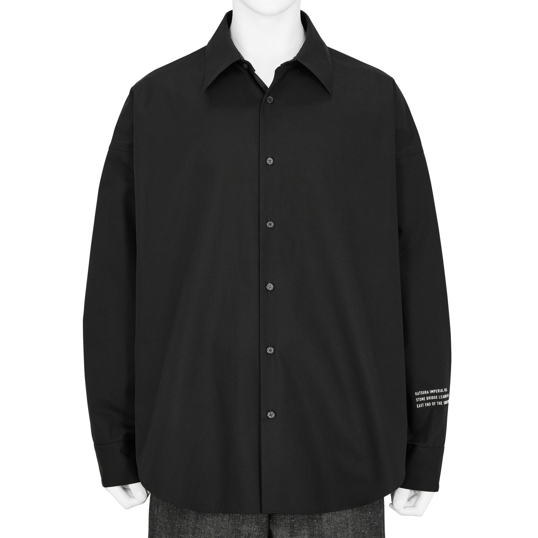 Yasuhiro Ishimoto KATSURA IMPERIAL VILLA PRINT [STONE BRIDGE] SHIRT BLACK