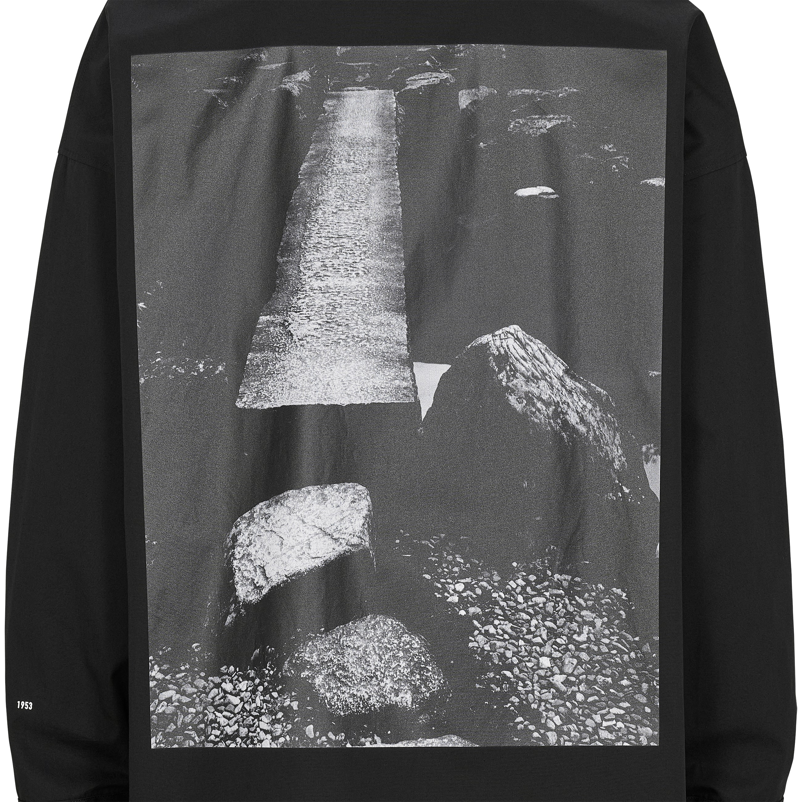 Yasuhiro Ishimoto KATSURA IMPERIAL VILLA PRINT [STONE BRIDGE] SHIRT BLACK