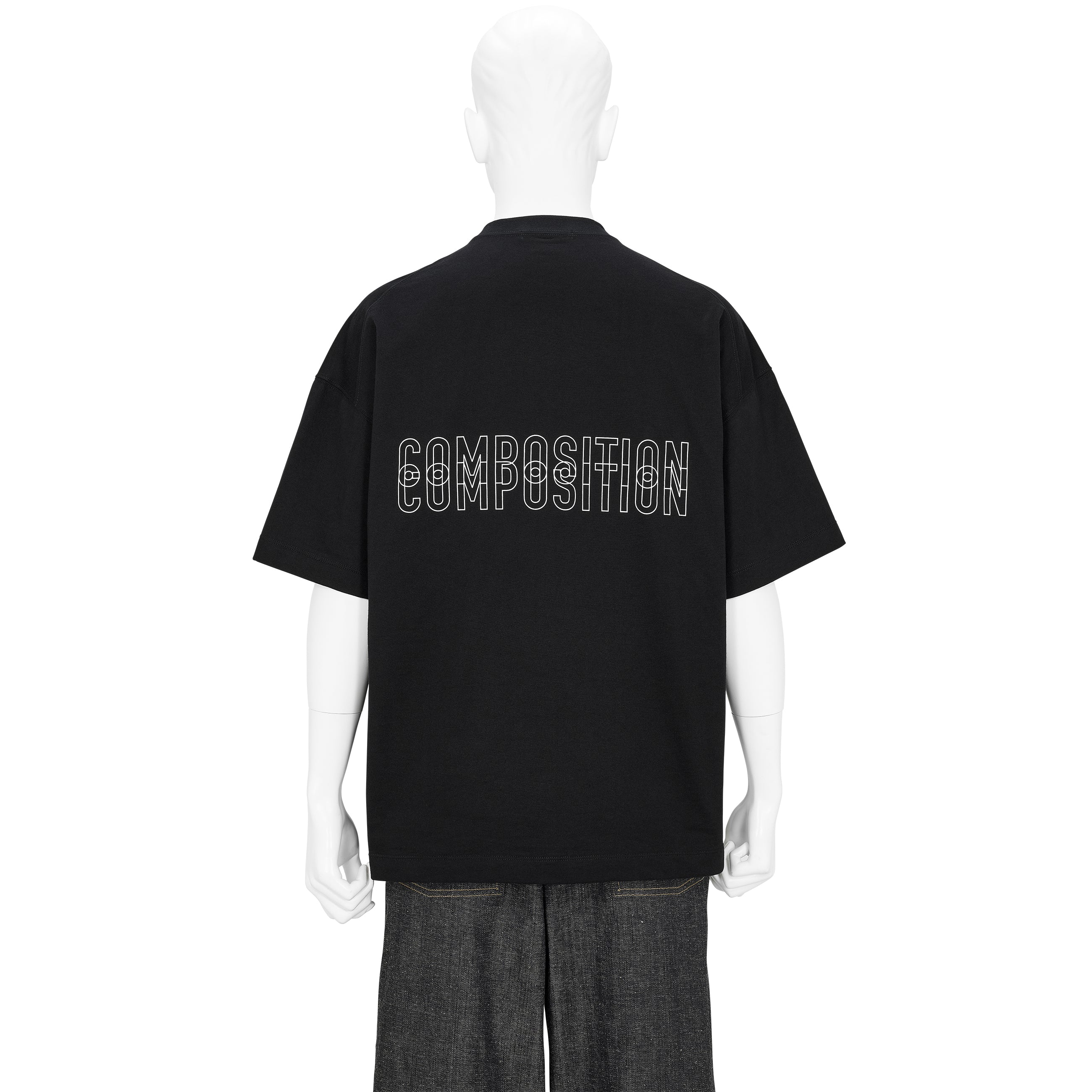 Yasuhiro Ishimoto COMPOSITION PRINT TEE BLACK