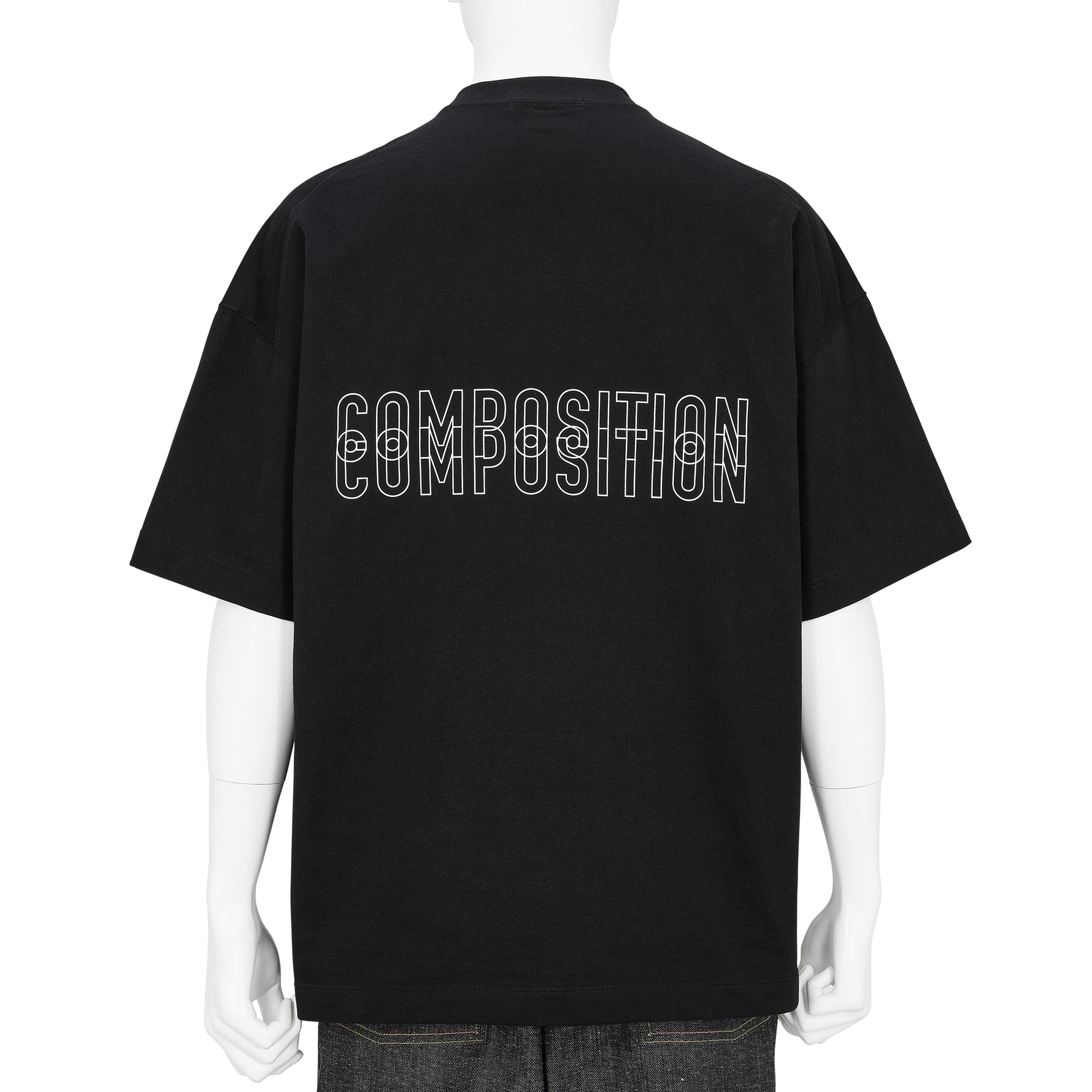 Yasuhiro Ishimoto COMPOSITION PRINT TEE BLACK