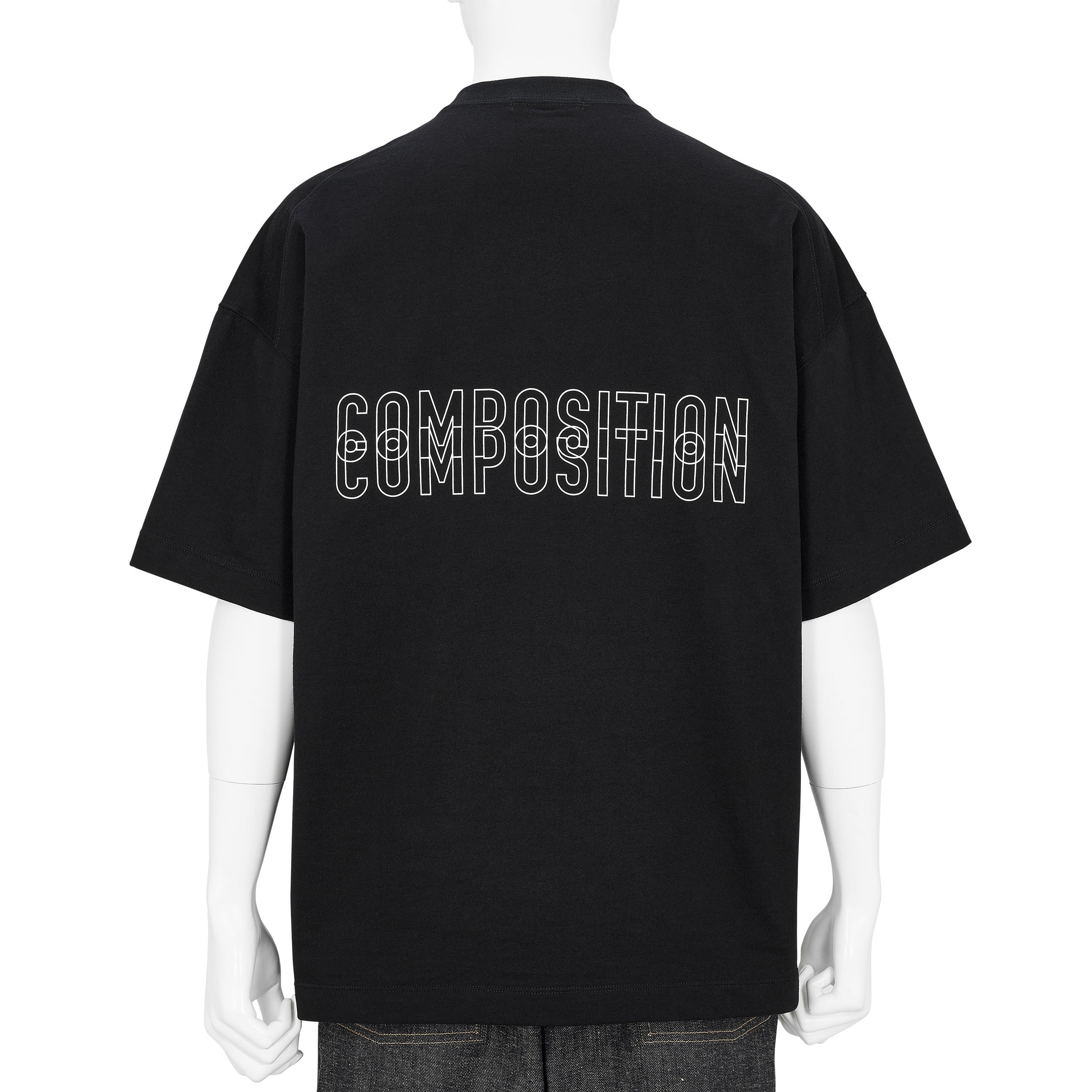 Yasuhiro Ishimoto COMPOSITION PRINT TEE BLACK