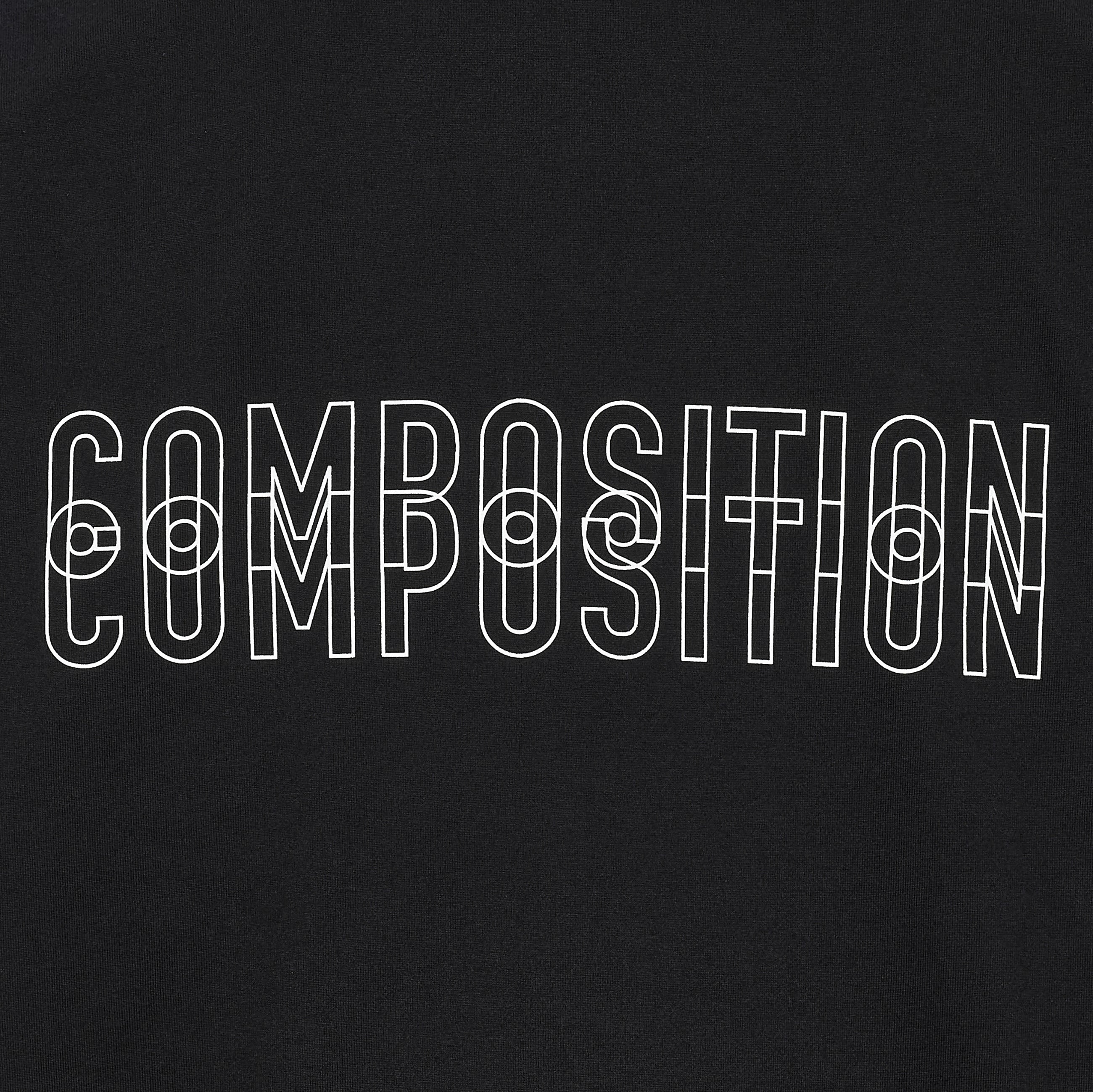 Yasuhiro Ishimoto COMPOSITION PRINT TEE BLACK