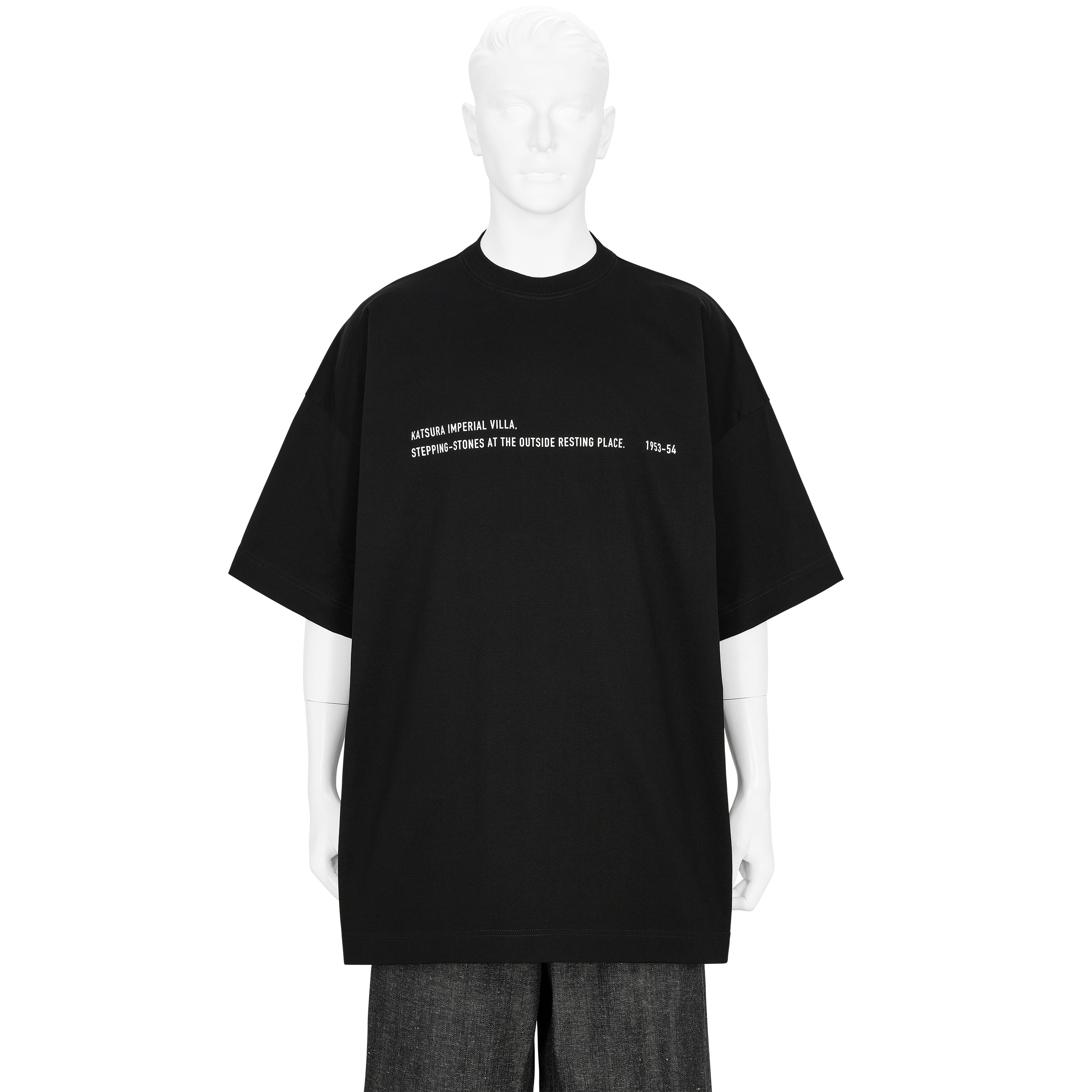 Yasuhiro Ishimoto KATSURA IMPERIAL VILLA PRINT TEE BLACK
