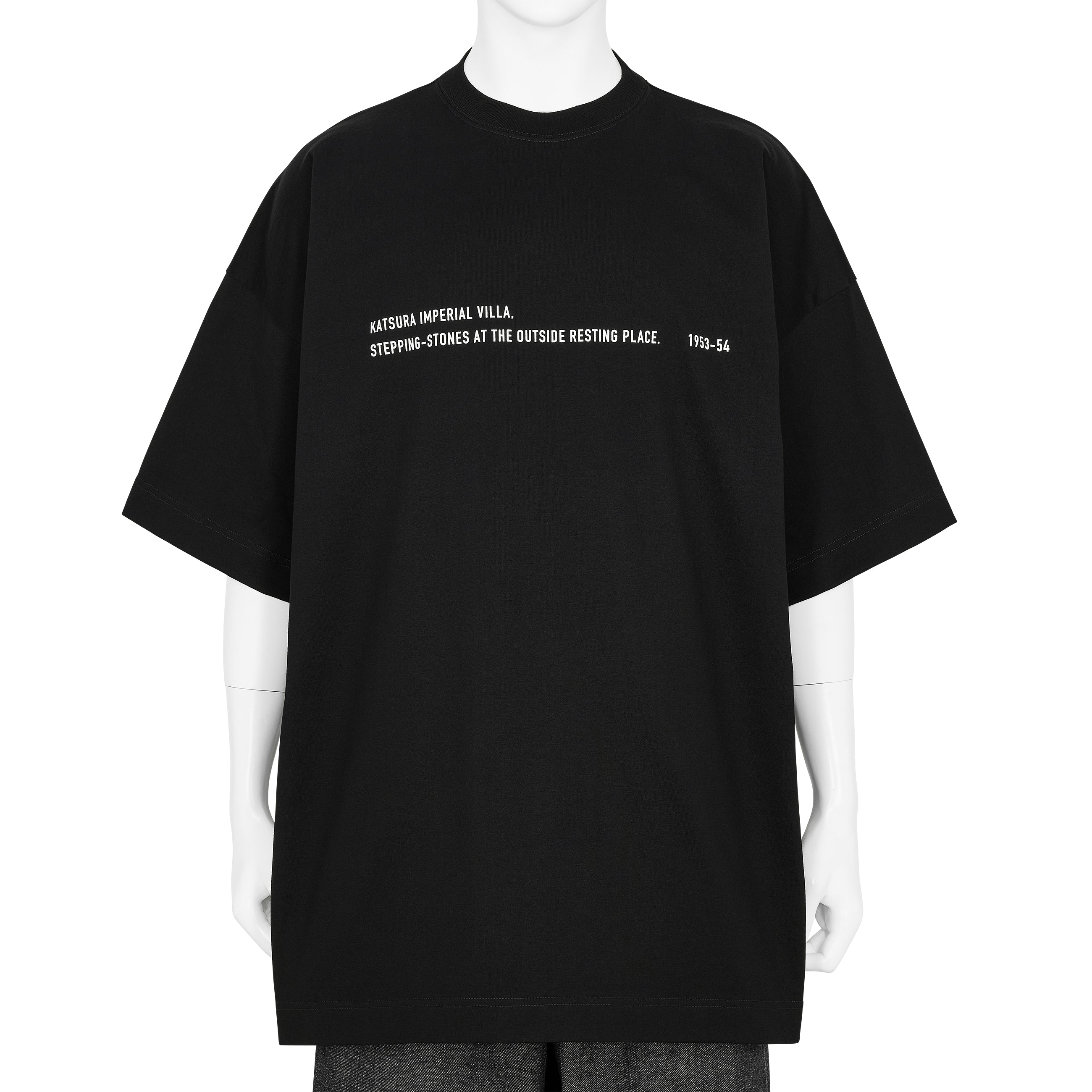 Yasuhiro Ishimoto KATSURA IMPERIAL VILLA PRINT TEE BLACK