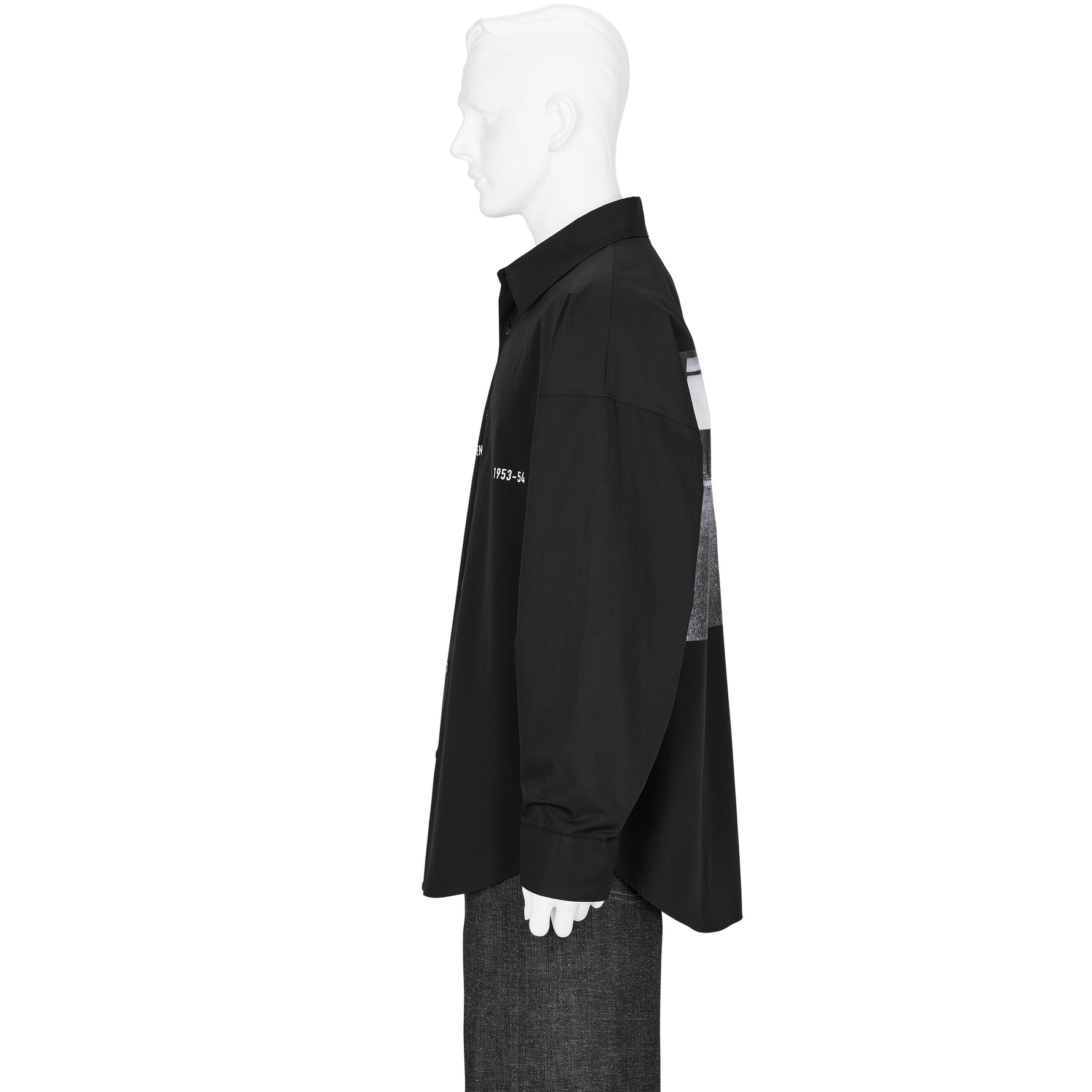 Yasuhiro Ishimoto KATSURA IMPERIAL VILLA PRINT [EAST SIDE OF THE NEW GOTEN] SHIRT BLACK