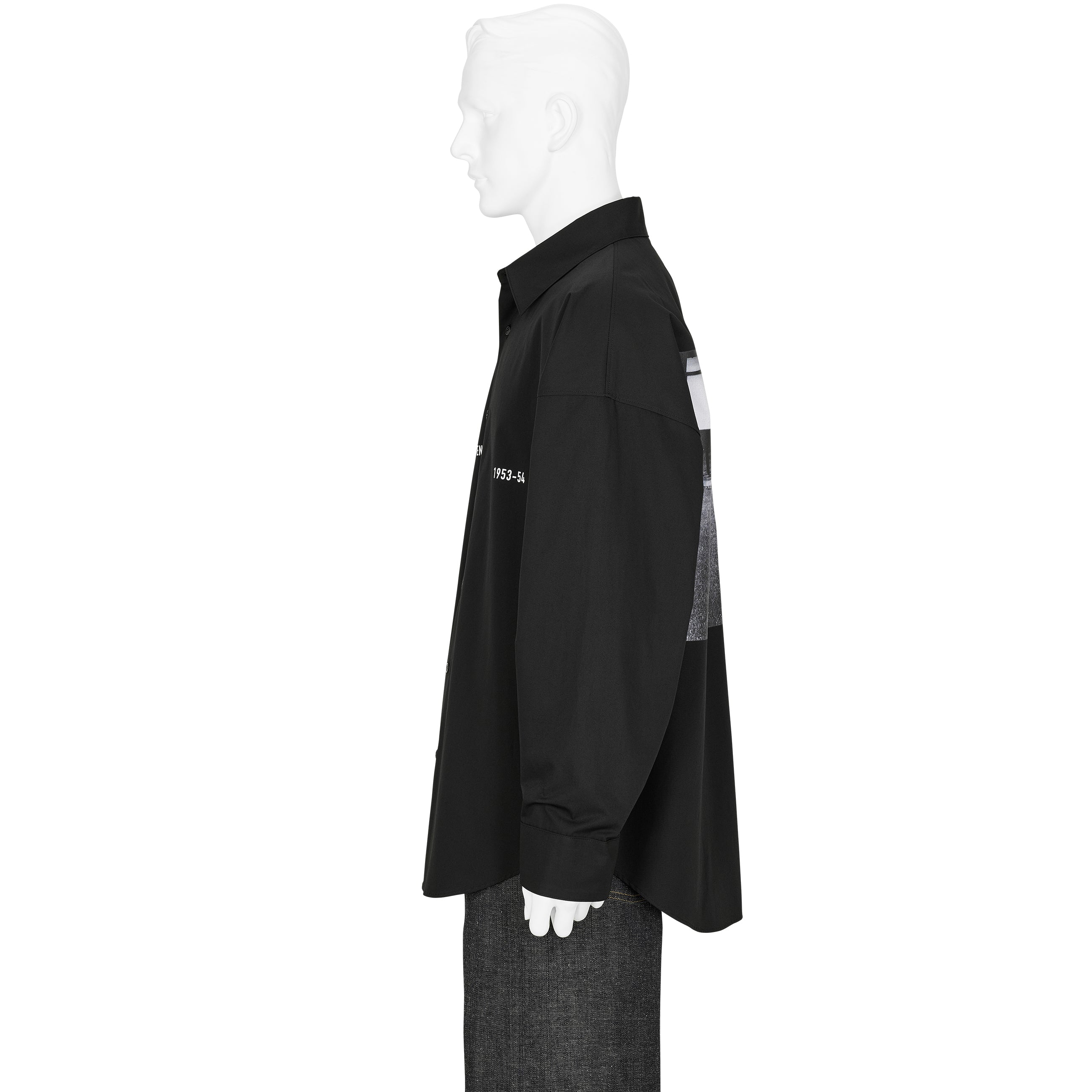 Yasuhiro Ishimoto KATSURA IMPERIAL VILLA PRINT [EAST SIDE OF THE NEW GOTEN] SHIRT BLACK