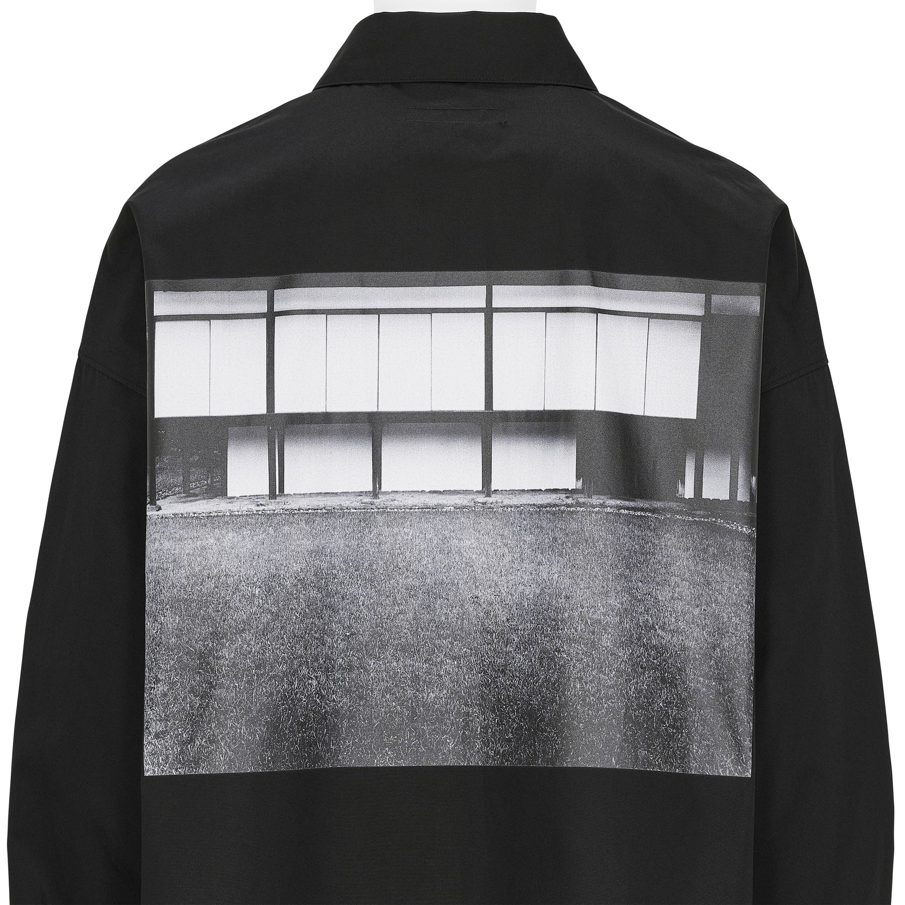 Yasuhiro Ishimoto KATSURA IMPERIAL VILLA PRINT [EAST SIDE OF THE NEW GOTEN] SHIRT BLACK