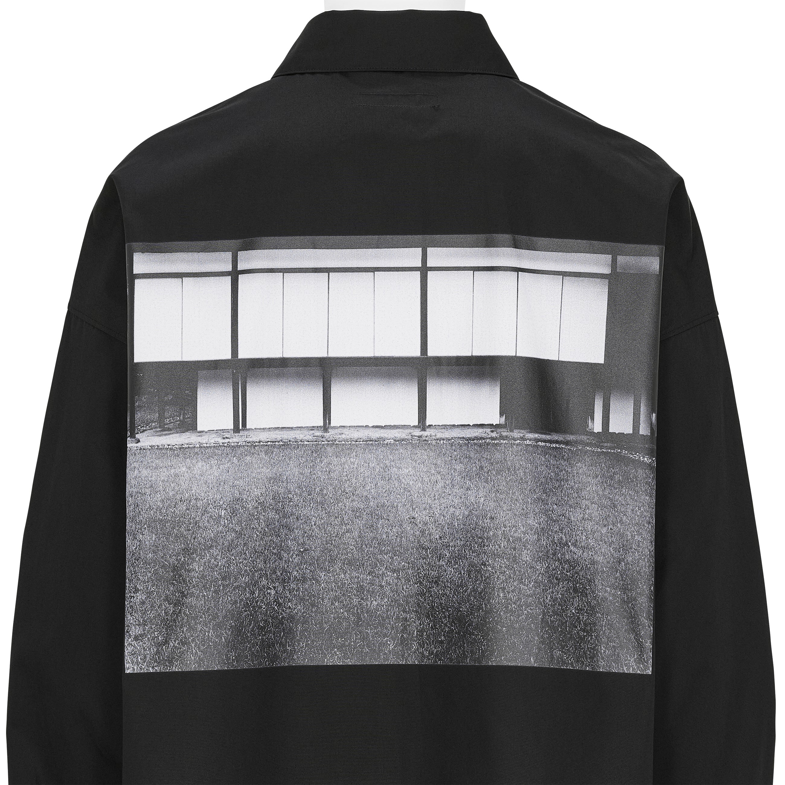 Yasuhiro Ishimoto KATSURA IMPERIAL VILLA PRINT [EAST SIDE OF THE NEW GOTEN] SHIRT BLACK