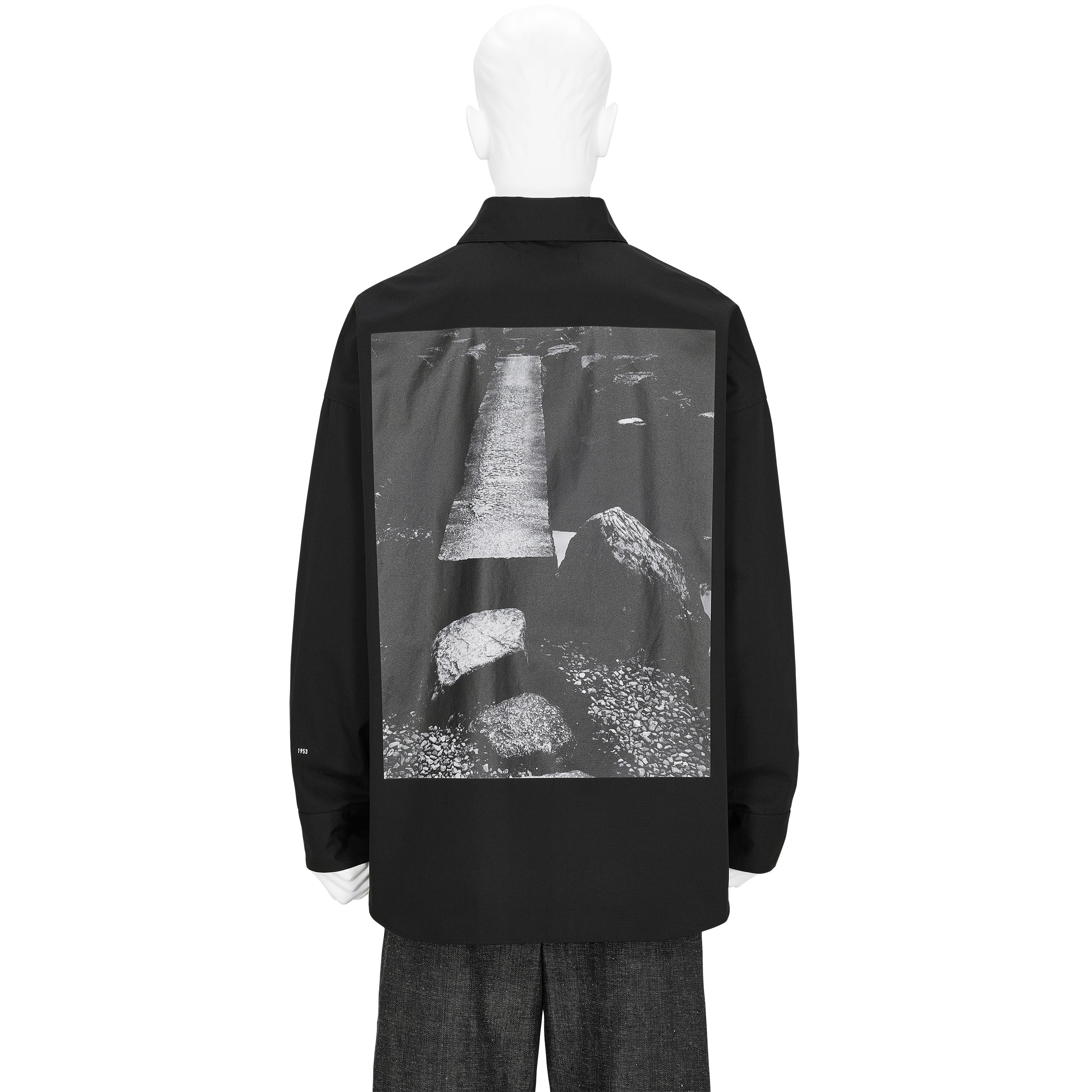 Yasuhiro Ishimoto KATSURA IMPERIAL VILLA PRINT [STONE BRIDGE] SHIRT BLACK